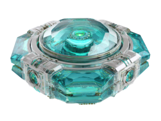 Stylish glass orb a modern decorative object for interiors. Isolated on transparent background, png.