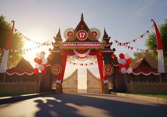 Indonesian Independence Day Festive Gate