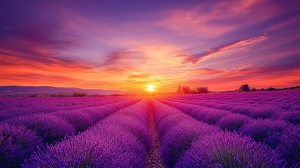Lavender field at sunset (1)