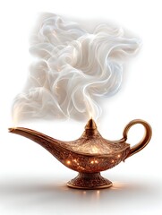Magic lamp with smoke