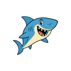 Shark cartoon vector illustration