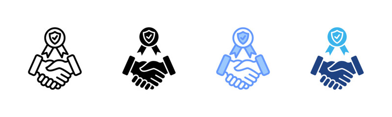 Trustworthy icon set multiple style collection