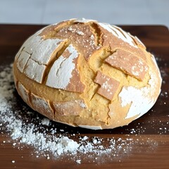 bread on a wooden board
