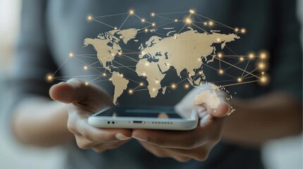 Global communication and networking via smartphone technology - Powered by Adobe