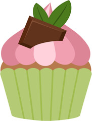 cupcake with chocolate 