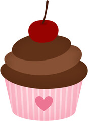 cupcake with cherry