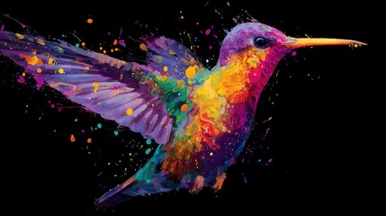 Fototapeta premium hummingbird and flower