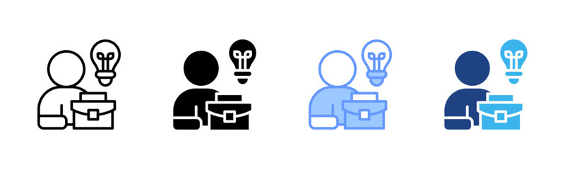 Experience icon set multiple style collection