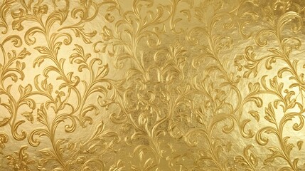 gold background with floral pattern