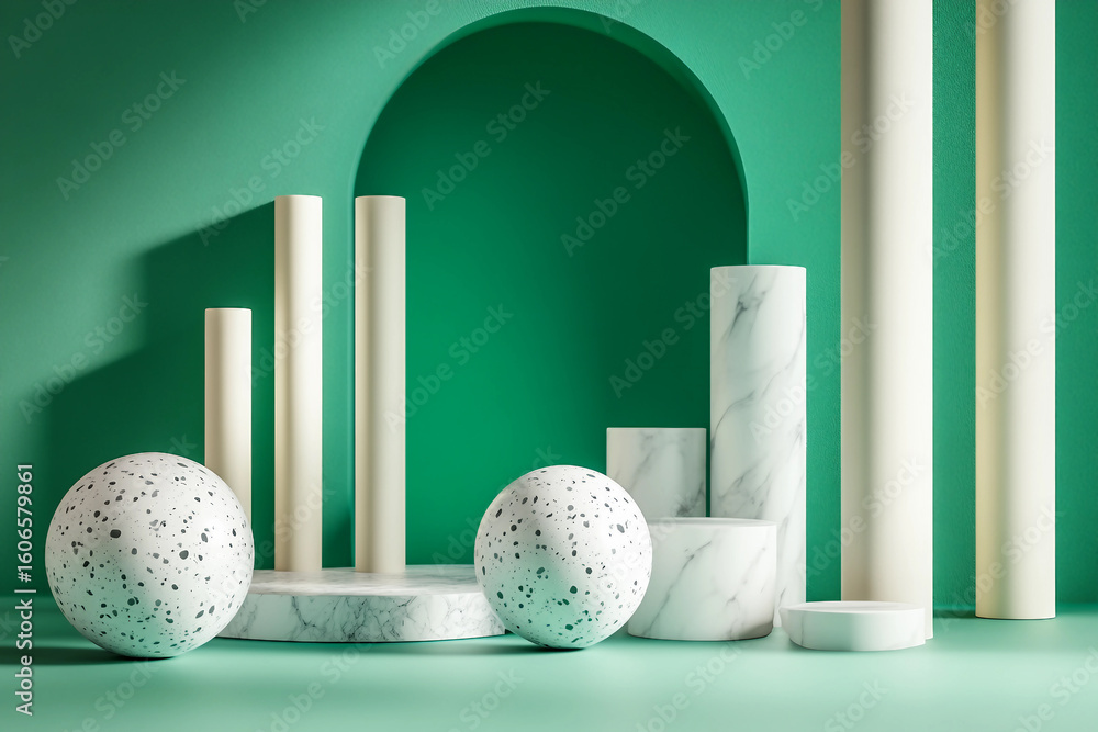 Poster generated with ai 3d render abstract fantasy background colorful design