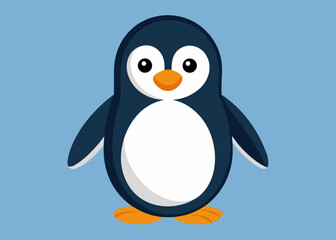 Fototapeta premium Adorable Cartoon Penguin Illustration A Cute Winter Bird Design