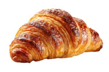 Baking fresh croissants bakery food photography cozy kitchen. Isolated on transparent background, png.