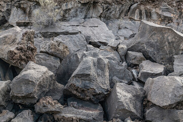 BASALT, ROCKS OF SAN FRANCISCO VOLCANIC FIELD. Bonito Lava Flow. A’a Trailhead, Sunset Crater...