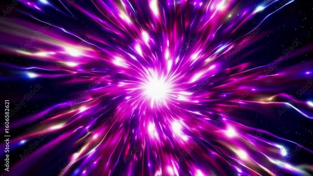 Wall mural swirling light vortex seamless loop animation