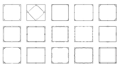 Collection of decorative frames.  Various styles, sizes
