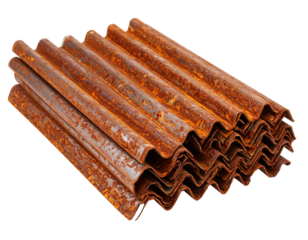Rusty corrugated iron sheet