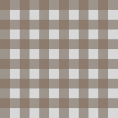 Vector seamless brown gingham pattern, perfect for rustic picnic designs, packaging, and warm seasonal illustrations.