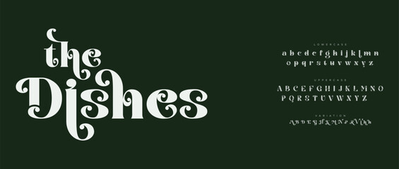 Dishes modern luxury capital alphabet letter logo design