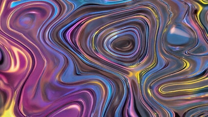 Obraz premium Abstract iridescent texture shimmers, evokes fluid art. Ideal for web design, backgrounds, marketing, or creative projects.