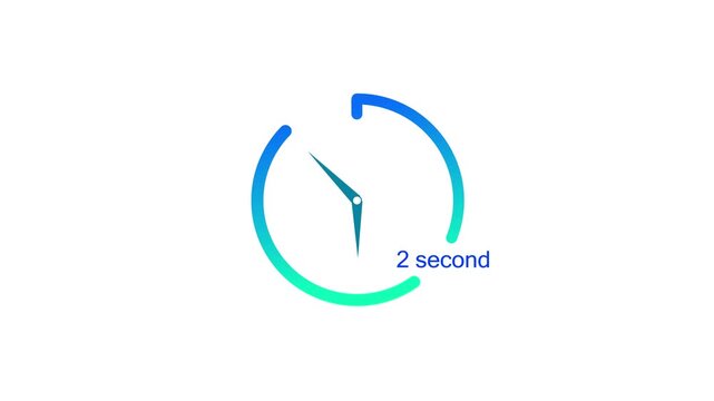 2 Second timer clock icon animation. modern design animation 4k video. and creating a stunning video.