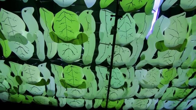 Abstract pattern of stylized leaves
