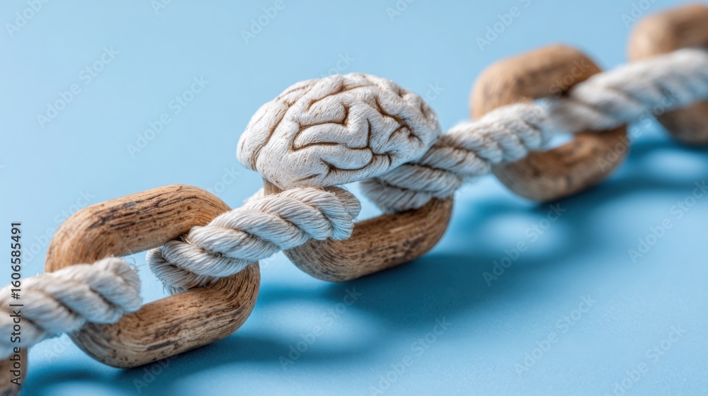 Poster assorted nuts on a blue background representing cognitive blockchain consensus and the complexity of