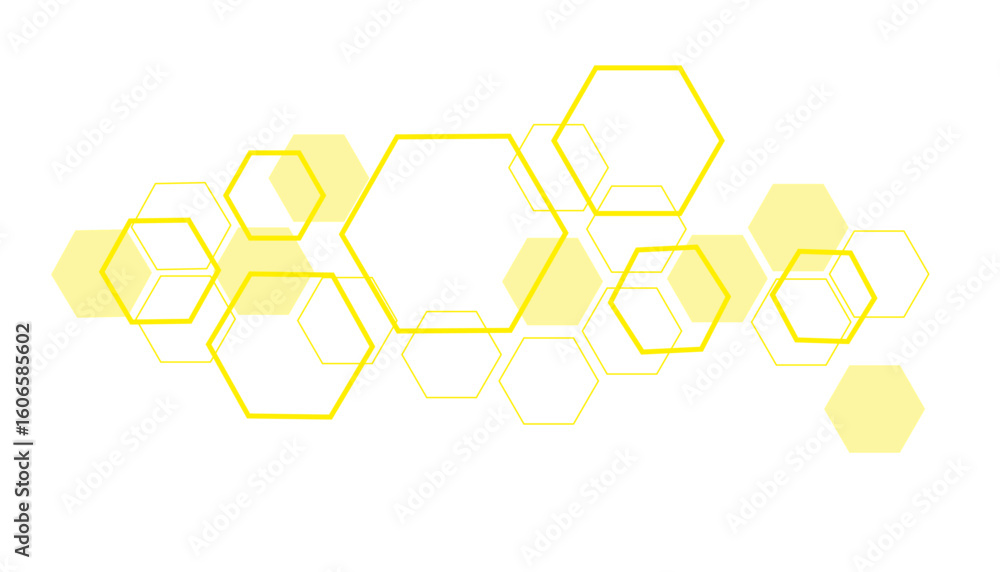 Poster the shape of hexagon concept design abstract technology background vector