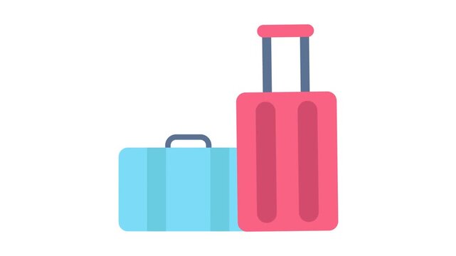 Luggage Animation with FLat Style