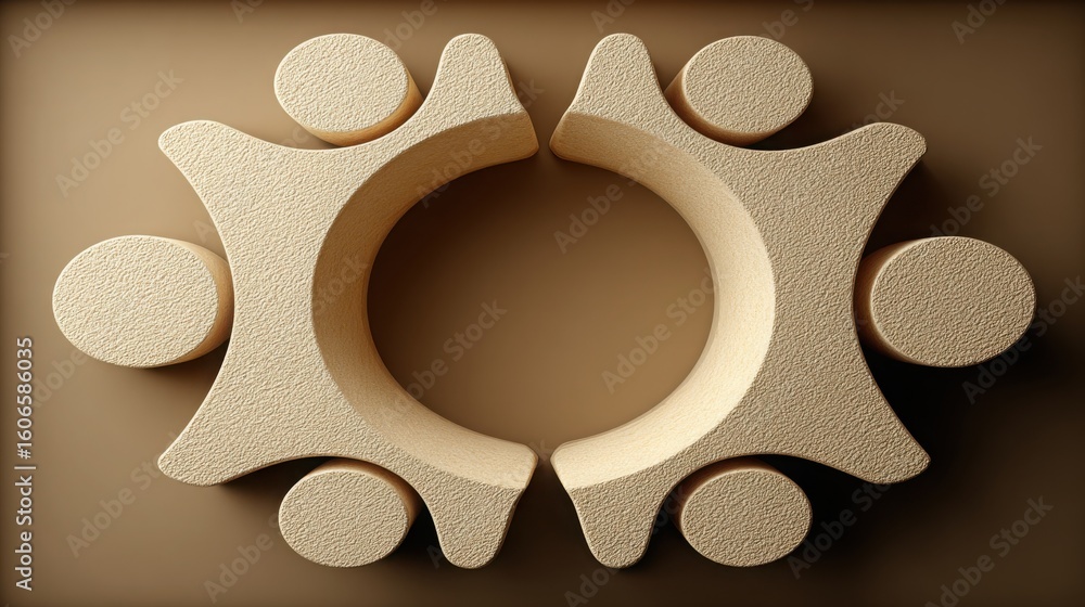 Aufkleber a diverse group of people forming a circle symbolizing unity and collaboration in a positive and eng