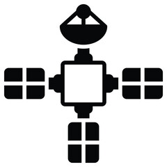 satellite icon for global communication and network