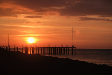 Obraz premium sunrise Sea Beach , sunset on Seashore