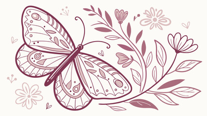 hand drawn butterfly