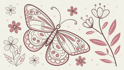 vector illustration of an abstract butterfly