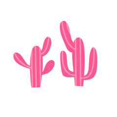 pink cactus vector women's day