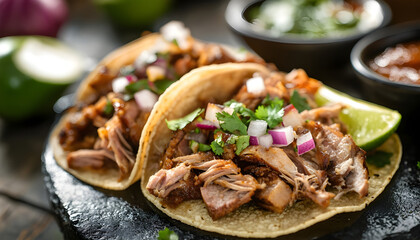 Carnitas - Slow-cooked, tender pork, typically served in tacos or as a main dish
