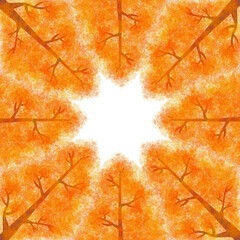 background of autumn tree pattern. Vintage, art, illustratio. 
