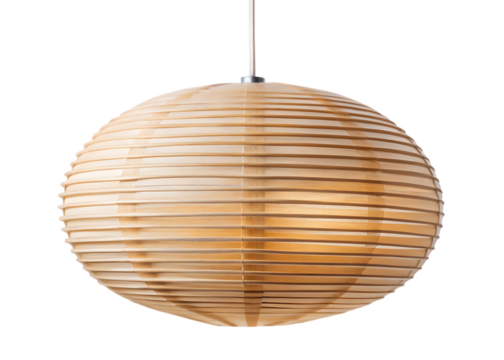 hanging paper lamp modern home decor isolated on white background PNG, AI GENERATED