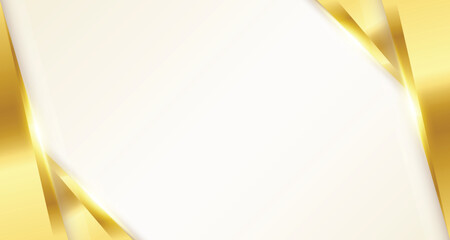 Simple White Gold Geometric Luxury Background with Glitter