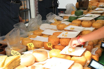 Quesos en un mercado holandés