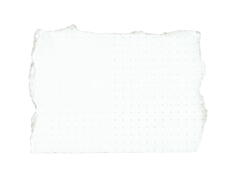 Ripped Paper note memo dotted vintage scrapbook high quality isolated	
