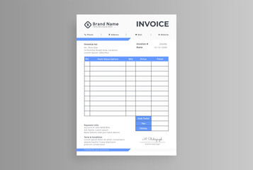 Invoice Business template. money bills Invoicing quotes