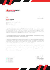 Red Letterhead Design Template