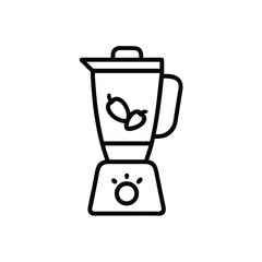 Blender with Smoothie and Cut Fruits Vector Illustration for Healthy Lifestyle Design