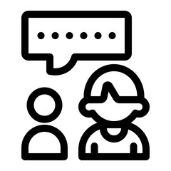 Outlined Figures in Conversation