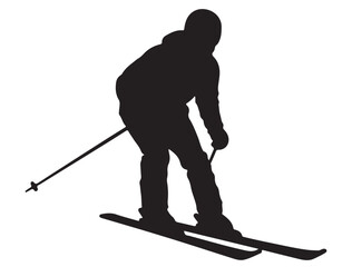 Fototapeta premium SKIING SILHOUETTE