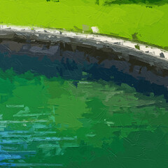 Various oil paintings, flowers, roses, peonies, waterfalls, landscapes, swans, butterflies, chrysanthemums, plum blossoms, streams