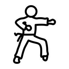 Karate Vector Filled Icon Design