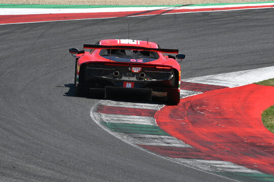 Scarperia, Italy - 11July th 2025: Ferrari 296 GT3 of team AF CORSE drive by Ghandour Ziad in action during Italian Championship GT Endurance event at Mugello Circuit.