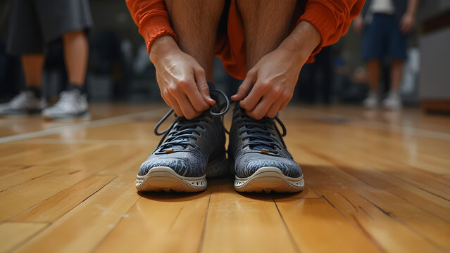 How to tie basketball shoes. Best methods for lacing sneakers. Tips for secure laces before games. Step-by-step lace tying techniques for basketball. - Powered by Adobe