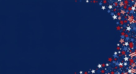 Red, White, and Blue A Celestial Celebration, Fireworks of Freedom Stars Across the Sky